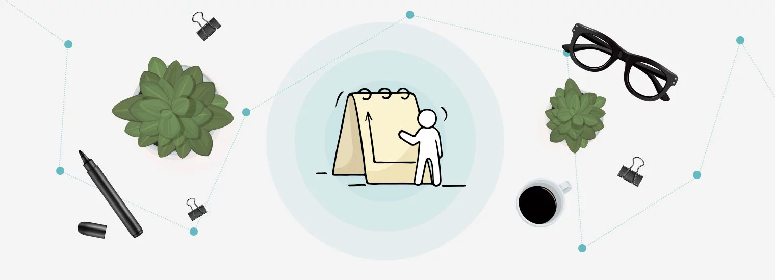 Man Icon showing analytics